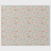 Vintage Perfect Roze & Perzikrozen Cadeaupapier (Vlak)