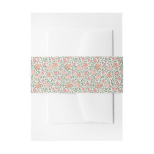 Vintage Perfect Roze & Perzikrozen Uitnodigingen Wikkel