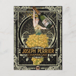 Vintage Perrier Champagne Briefkaart