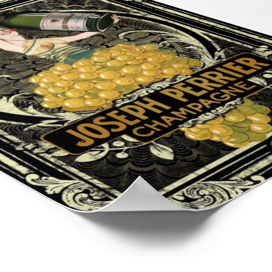 Vintage Perrier Champagne Poster (Hoek)