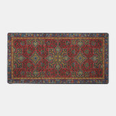 Vintage Persian Rug Pattern Red Blue Arabesque Bureaumat (Voorkant)