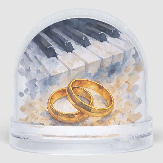 Vintage Personalized Grandparents Keepsake Gift Sneeuwbol (Achterkant)