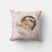 Vintage Personalized Memory Roses Lace  Kussen (Voorkant)