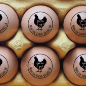 Vintage Personalized Rustic Farmhouse Egg Stamp  Rubberstempel