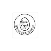 Vintage Personalized Rustic Farmhouse Egg Stamp  Rubberstempel (Afrduk)