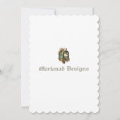 Vintage Persoonlijke Platte Kerstkaart Kaart (Achterkant)