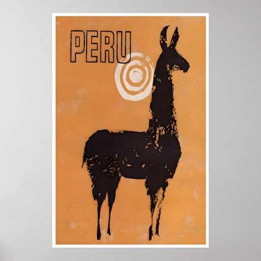 Vintage Peru Kunst Peruviaanse Print Reisposter Th (Voorkant)
