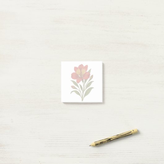 Vintage Peruvian lily Post-it® Notes (Op bureau)