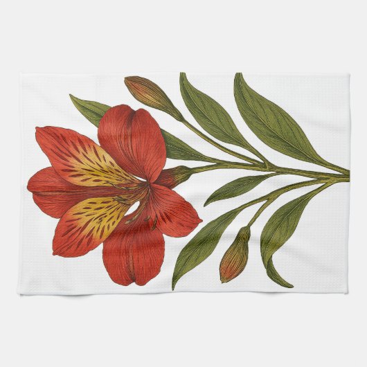 Vintage Peruvian Lily Theedoek (Horizontaal)