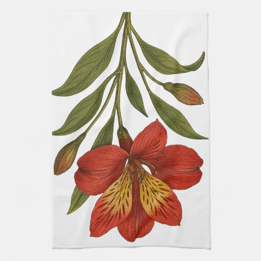 Vintage Peruvian Lily Theedoek (Verticaal)