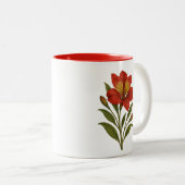 Vintage Peruvian Tweekleurige Koffiemok (Voorkant rechts)