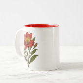 Vintage Peruvian Tweekleurige Koffiemok (Voorkant links)