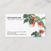 Vintage perziken visitekaartje (Achterkant)