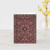 Vintage Perzisch Tapijtwerk Kaart (Gele Bloem)