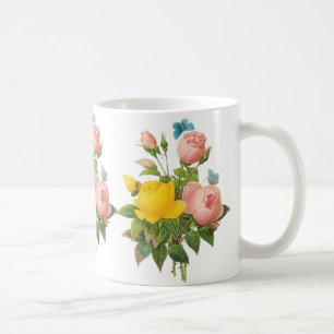 Vintage Perzische Gele Theerozen door Redoute Koffiemok