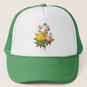 Vintage Perzische Gele Theerozen door Redoute Trucker Pet