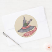 Vintage Pet heek Ronde Sticker (Envelop)