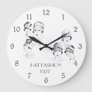 Vintage pet Mode geïllustreerde Petten Roaring 20s Grote Klok