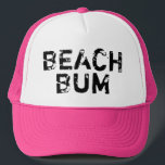 Vintage pet van de Beach-bus voor de zomer<br><div class="desc">Beach Bum pet voor de zomerBBQ party en meer. Aangepaste kleuren zijn neonroze. Geschikt voor jongens en meisjes. Robuuste typografische sjabloon. Funny quote design for men women and</div>