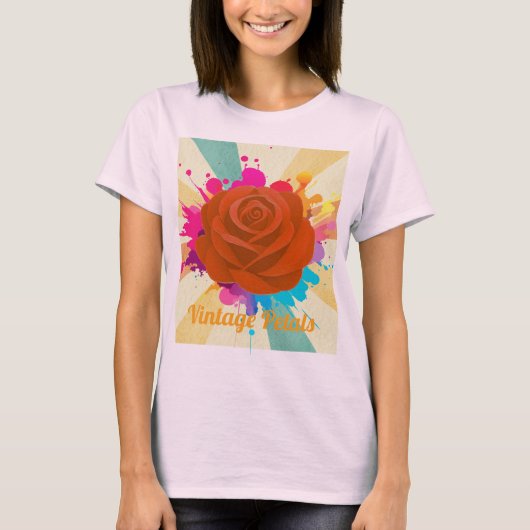 Vintage Petals T-shirt ADVcreators Artikel25 (Voorkant)