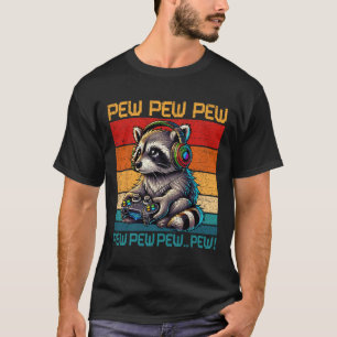 Vintage Pew Wasbeer Gamer Videogames Wasbeer Liefd T-shirt