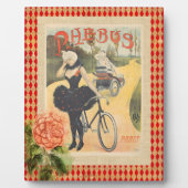 Vintage Phebus Vrouw & Cycle Collage   Fotoplaat (Voorkant)