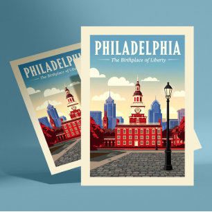 Vintage Philadelphia Briefkaart
