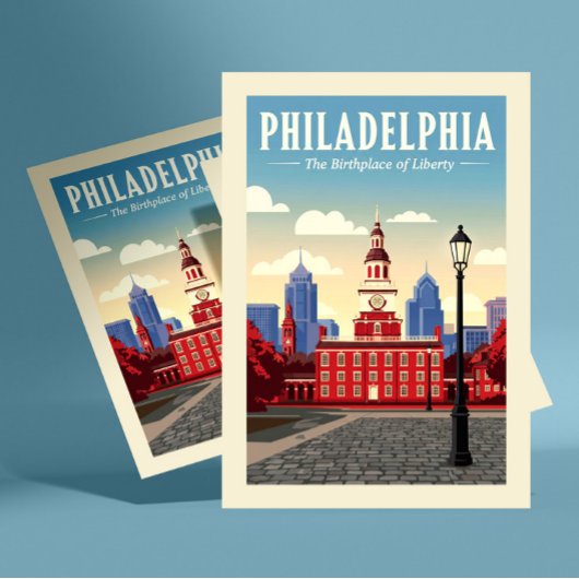 Vintage Philadelphia Briefkaart