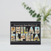 Vintage Philadelphia Groet Briefkaart (Staand voorkant)
