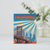 Vintage Philadelphia Pennsylvania Briefkaart (Staand voorkant)
