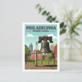 Vintage Philadelphia Pennsylvania Briefkaart (Staand voorkant)