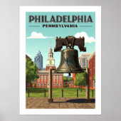 Vintage Philadelphia Pennsylvania Poster (Voorkant)