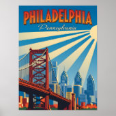 Vintage Philadelphia Pennsylvania Poster (Voorkant)