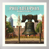 Vintage Philadelphia Pennsylvania Poster (Voorkant)