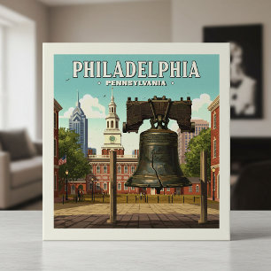 Vintage Philadelphia Pennsylvania Tegeltje
