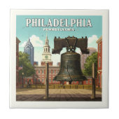 Vintage Philadelphia Pennsylvania Tegeltje (Voorkant)