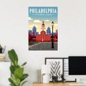 Vintage Philadelphia Poster (Thuiskantoor)