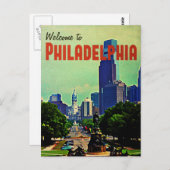 Vintage Philadelphia Revel Briefkaart (Voorkant / Achterkant)