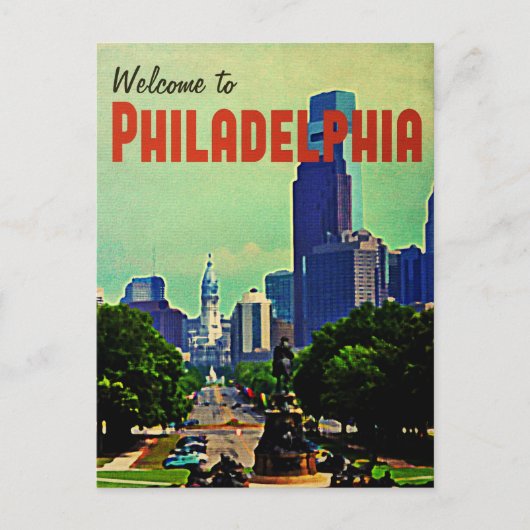 Vintage Philadelphia Revel Briefkaart (Voorkant)