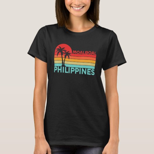 Vintage Philippines Vacation Travel Asia Moalboal T-shirt (Voorkant)
