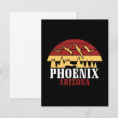 Vintage Phoenix Arizona USA Art Sunset (Voorkant / Achterkant)