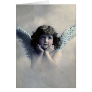 Vintage Photo Angel Wenskaart