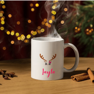 Vintage Photo Collage Customizable mug christmas  Tweekleurige Koffiemok