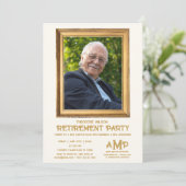 Vintage Photo Frame Retirement Party Kaart (Staand voorkant)