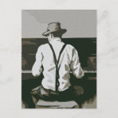 Vintage Pianist in Harmonie Briefkaart (Voorkant)