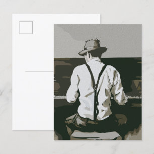 Vintage Pianist in Harmonie Briefkaart