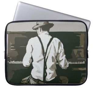 Vintage Pianist in Harmonie Laptop Sleeve