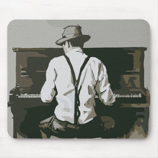 Vintage Pianist in Harmonie Muismat (Voorkant)