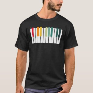 Vintage Piano Pianist Muziek Toetsenbord Muzikant T-shirt