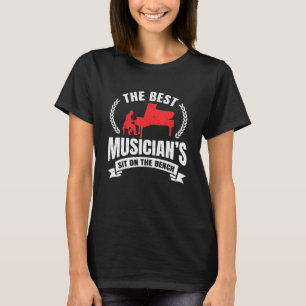 Vintage Pianospeler Beste Muzikanten Zitten Op Ban T-shirt